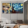 Starry Sky Gir - Round AB Drills Diamond Painting(85x45cm)