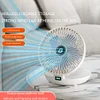 Foldable Air Cooler Wireless Fan Personal Fan for Home (white rechargeable A)