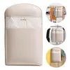 [US Local Warehouse] Space Saving Hanging Garment Bag w/ Self Compression Zipper Storage Bag(Beige S)