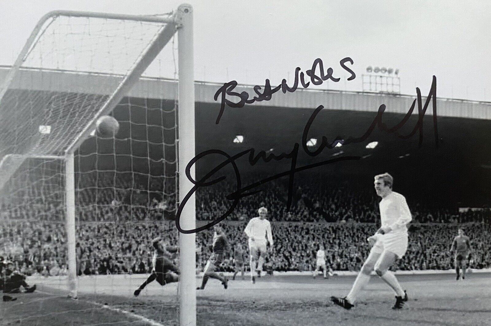 Jimmy Greenhoff Genuine Hand Signed Leeds United 6X4 Photo Poster painting