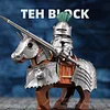 Medieval European Gothic style cavalry soldier armor and weapons military third-party building block minifigure assembly toy