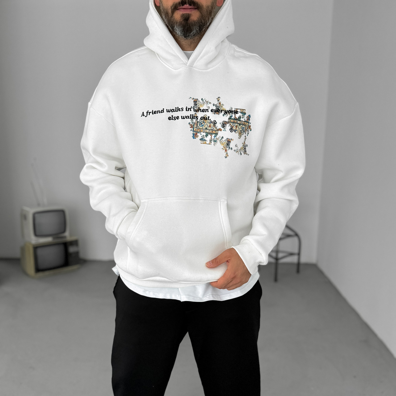 Street Ethnic Design Casual Oversized Hoodie