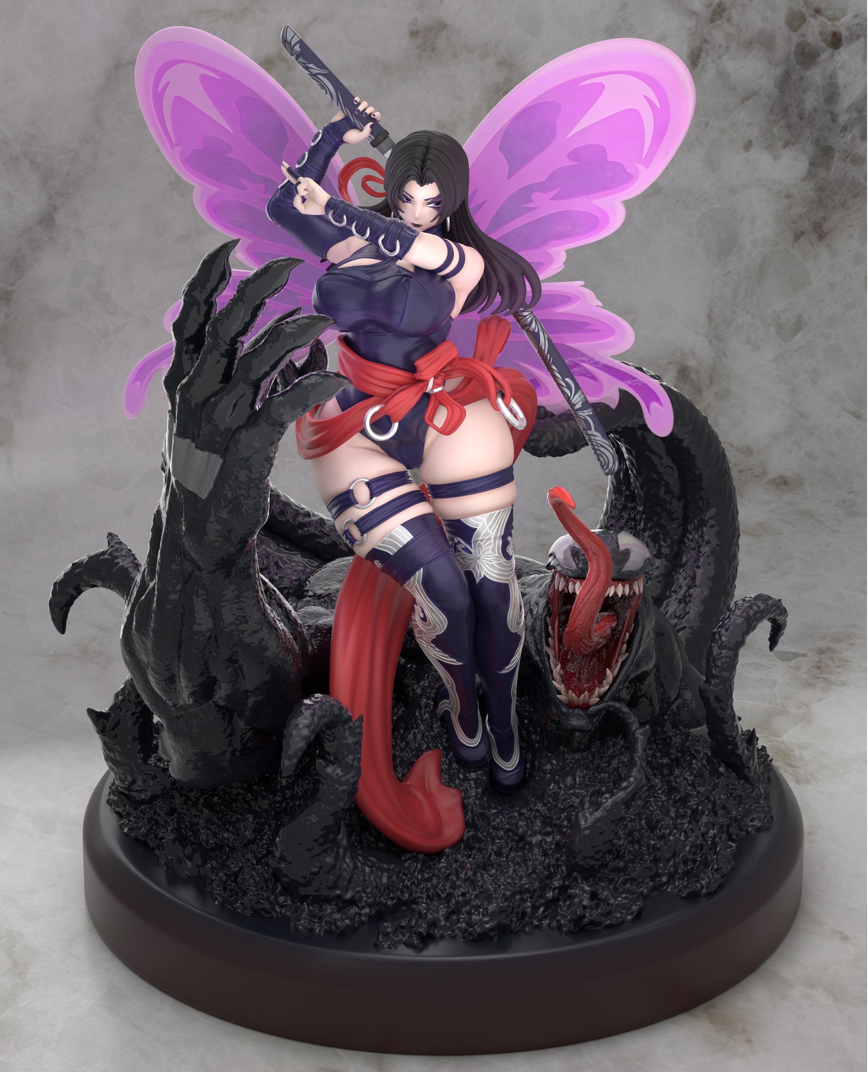 Xing Zhe Studio - Marvel Series Psylocke & Venom 1/4 Statue(GK)-