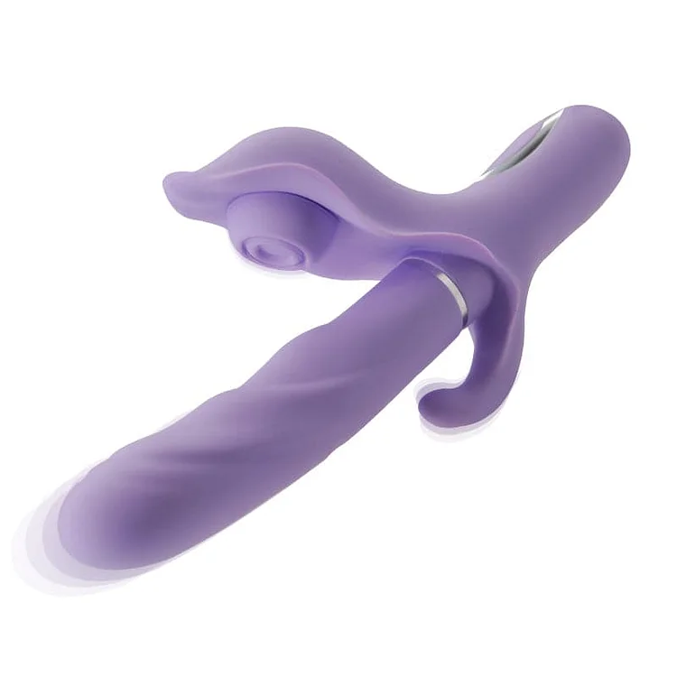 3 in 1 multifunctional tongue licking vibration stretching super stimulating waterproof vibrator