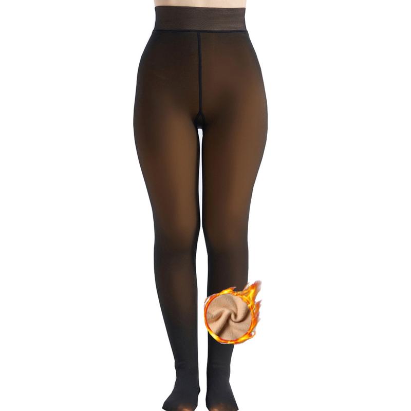 EOJN Women's Fleece Lined Tights Fake Translucent Warm Thermal Pantyhose Sheer Thick Leggings Ladies Under Dress for Winter with Plush Inner Layer,High quality Tights,Soft and Breathable,5 Colours,Normal and Plus size,Stretchy,Everyday,Minimalist,Slim.