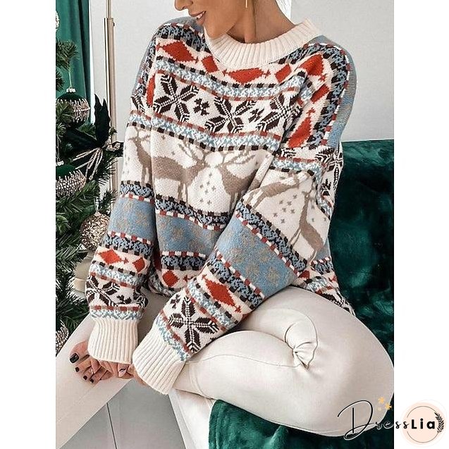 Women's Ugly Christmas Sweater Pullover Sweater Jumper