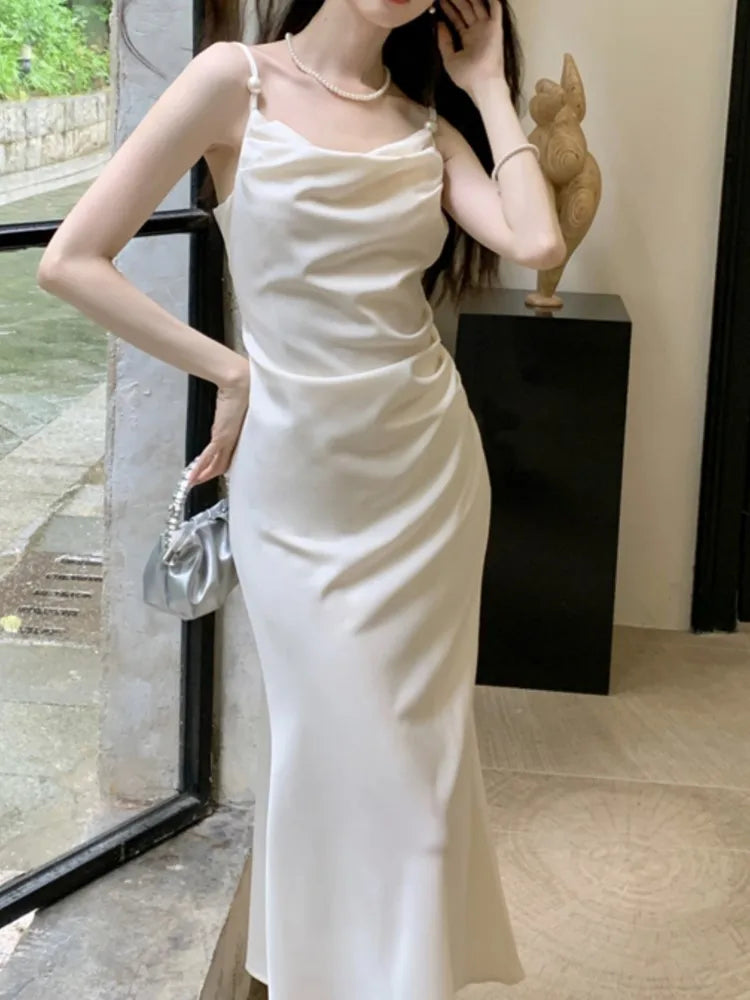 Aiertu Sexy Summer Women Spaghetti Strap Bodycon Party Dress Sleeveless Casual Solid Chic Evening Club Birthday Vestidos Female Clothes Aiertu
