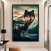 Timber Wolf-11CT Stamped Cross Stitch 40*60cm (Big Size)