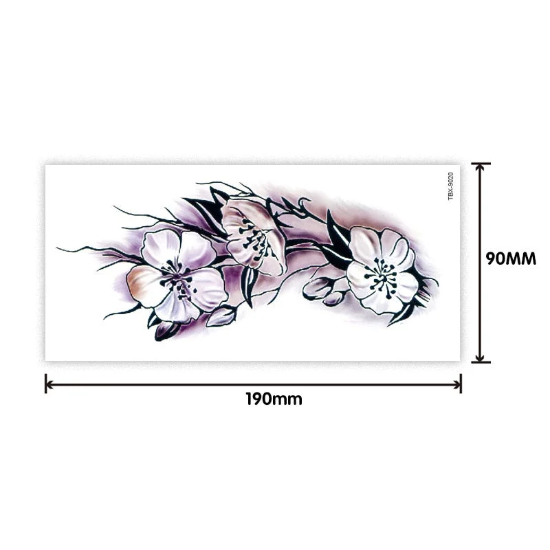 Waterproof sweat female flower tattoo sticker Ladies flower rose peony plum blossom tattoo sticker