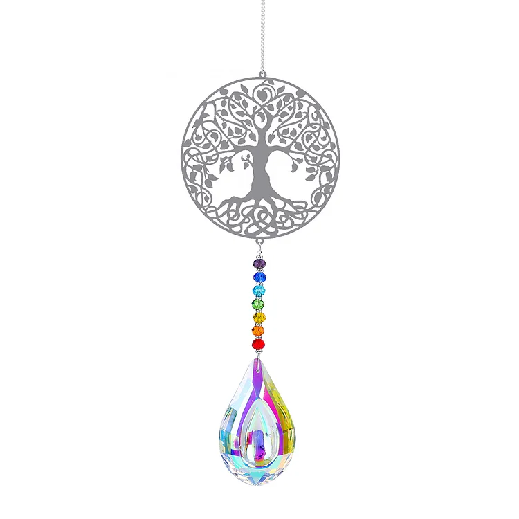 Crystal Pendant Flower Colorful Beads Hanging Drop Chandelier Curtain Decor gbfke