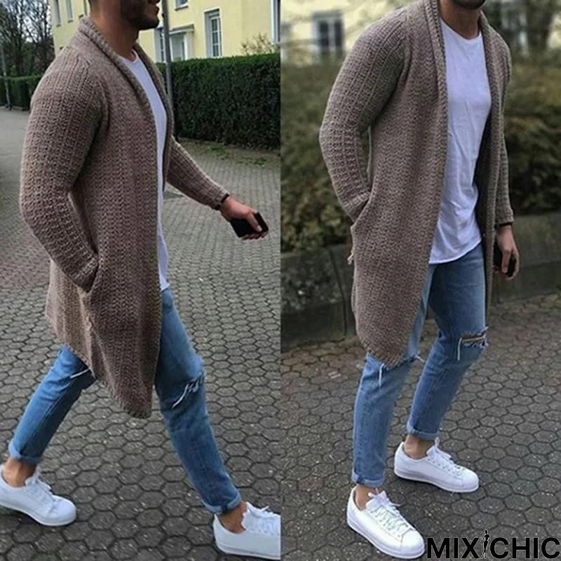 Men's Sweater Long Sleeve Large Cardigan Sweater