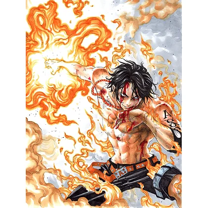 One Piece Monkey D Luffy 30*40cm(canvas) full round drill diamond painting