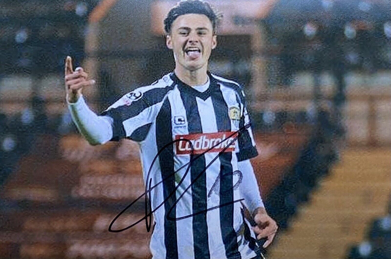 Aaron Collins Genuine Hand Signed Notts County 6X4 Photo Poster painting