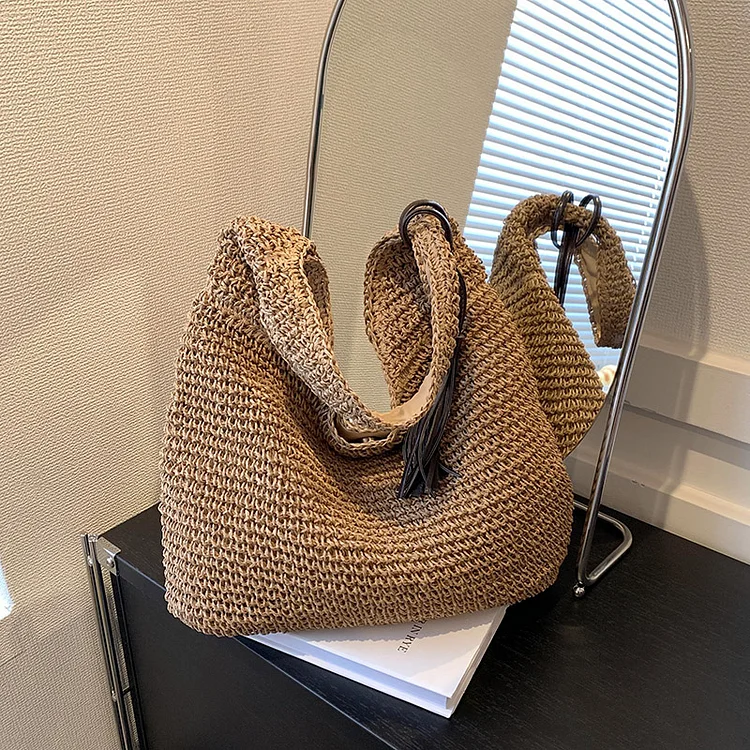 Casualruby©Summer Straw Woven Tote Bag