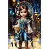 Diamond Painting -DIY Round Drill Stargazer Girl(40x35cm)