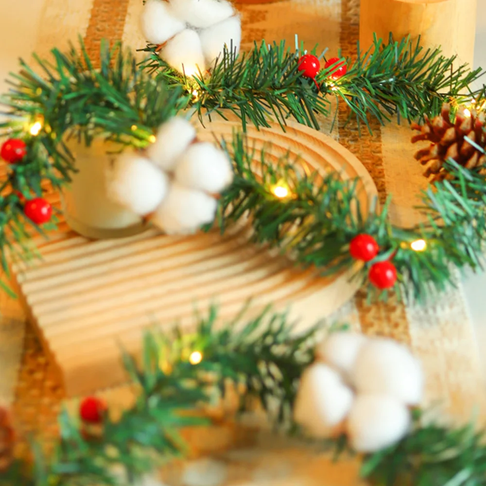 New cotton pine cone Christmas cane decorative string lights