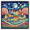 (Multi Style)Colorful Cottage-Full Embroidery 2 strands 14CT Stamped Cross Stitch-40*40CM