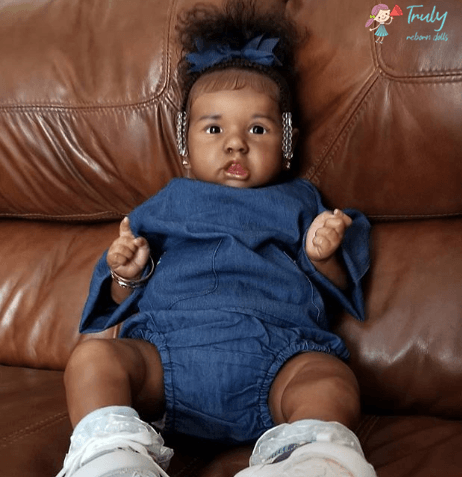 Lifelike Baby Doll Poseable and Weighted Black Girl Silicone Babies 12'' Sally Realistic Reborn Baby Doll by Creativegiftss® 2023 -Creativegiftss® - [product_tag] Creativegiftss®