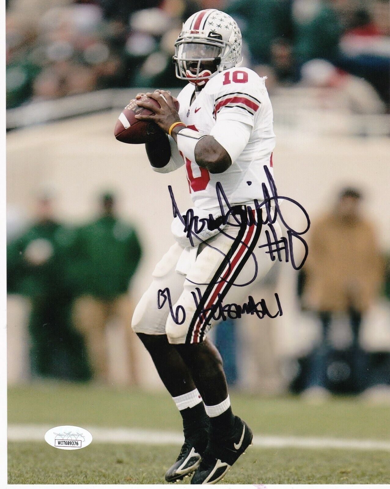 TROY SMITH OHIO STATE BUCKEYES HEISMAN 06 JSA AUTHENTICATED SIGNED 8x10 Photo Poster painting