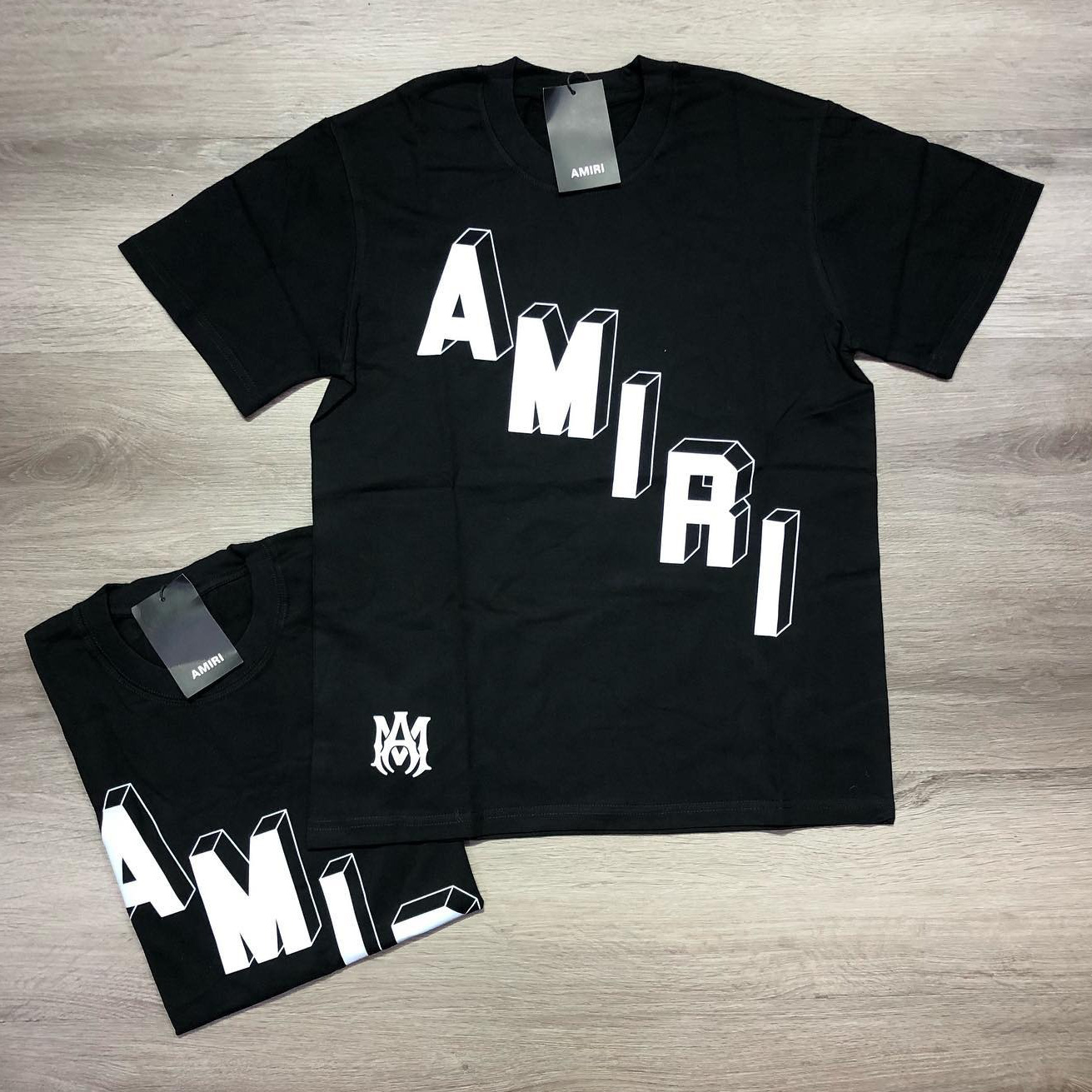 Amiri White Letters Cotton Short Sleeve T-Shirt