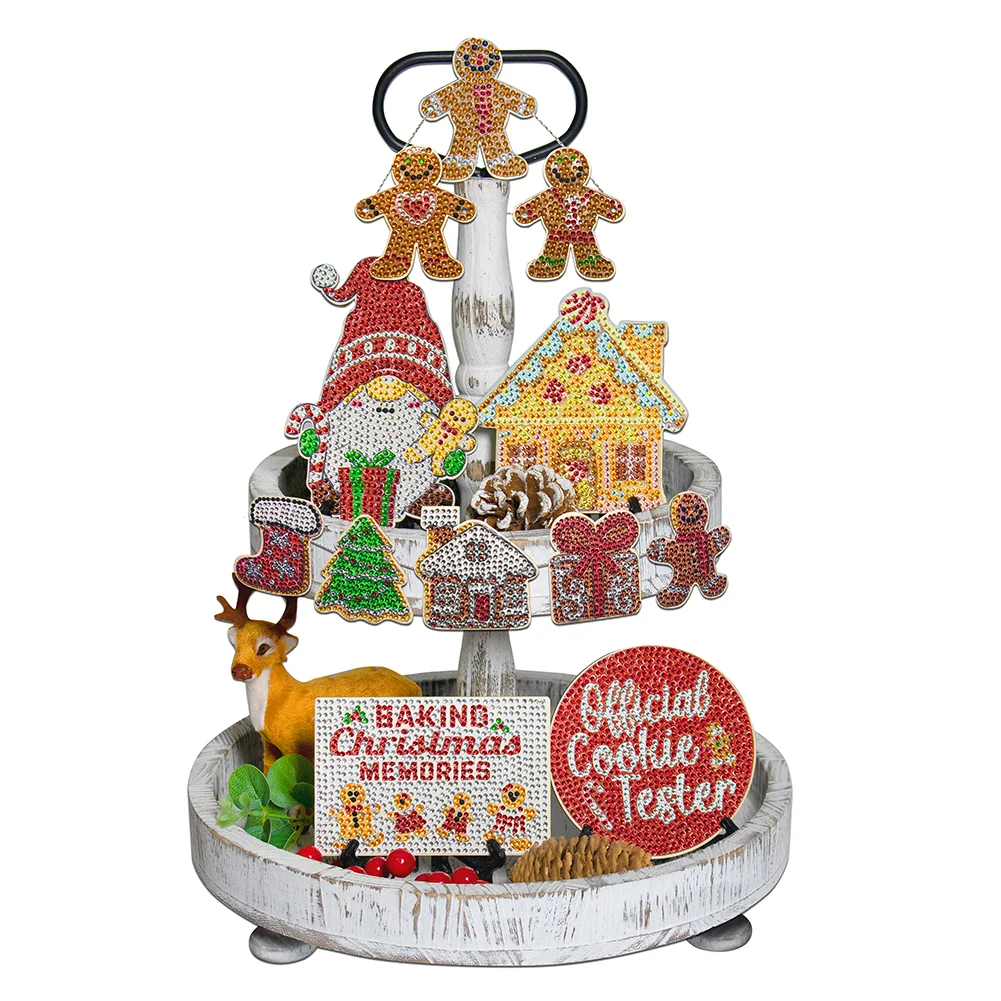 Diamond Painting Desktop Decor Crystal Painting Desktop Kit (Xmas Ornament #3)