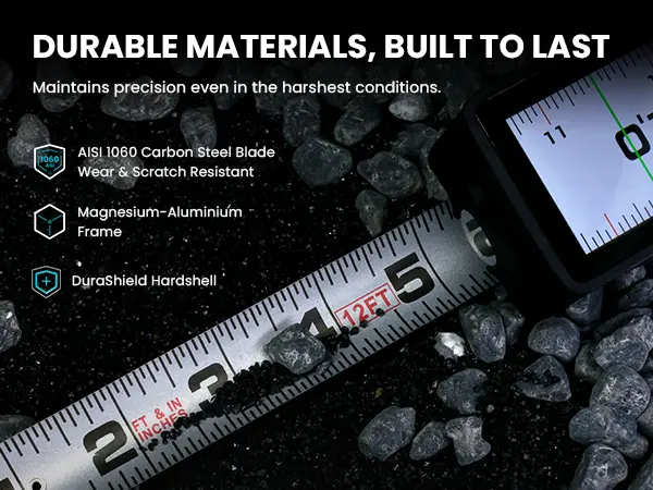 Product Introduction of Mileseey XTAPE1 Digital Tape Measure. Professional 330Ft Laser Measuring Tool & 12Ft Measuring Tape with Green Laser Extension. Instant Digital Readout. P2P. App Sync. Replaceable Blades Module 10