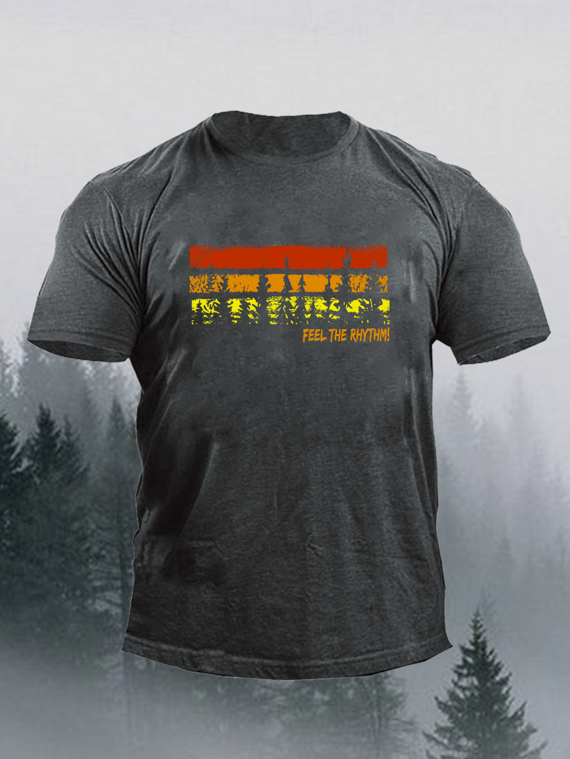 Men's Forest Gradient Feeling Rhythm Short-Sleeved Shirt in  mildstyles