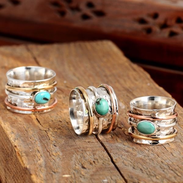🔥Last Day 75% OFF🎁Bohemian Vintage Turquoise Plated Ring