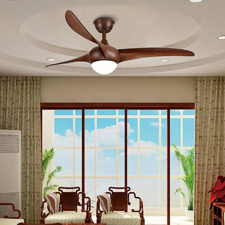 Garner 3-blade ceiling fan with lighting, black & brown, &empty;132CM