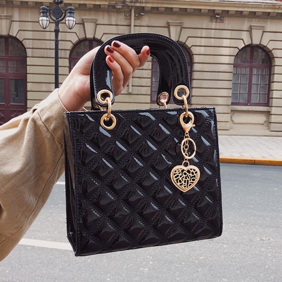 Luxury Brand Tote bag 2022 Fashion New High Quality Patent Leather Women's Designer Handbag Lingge Chain Shoulder Messenger Bag