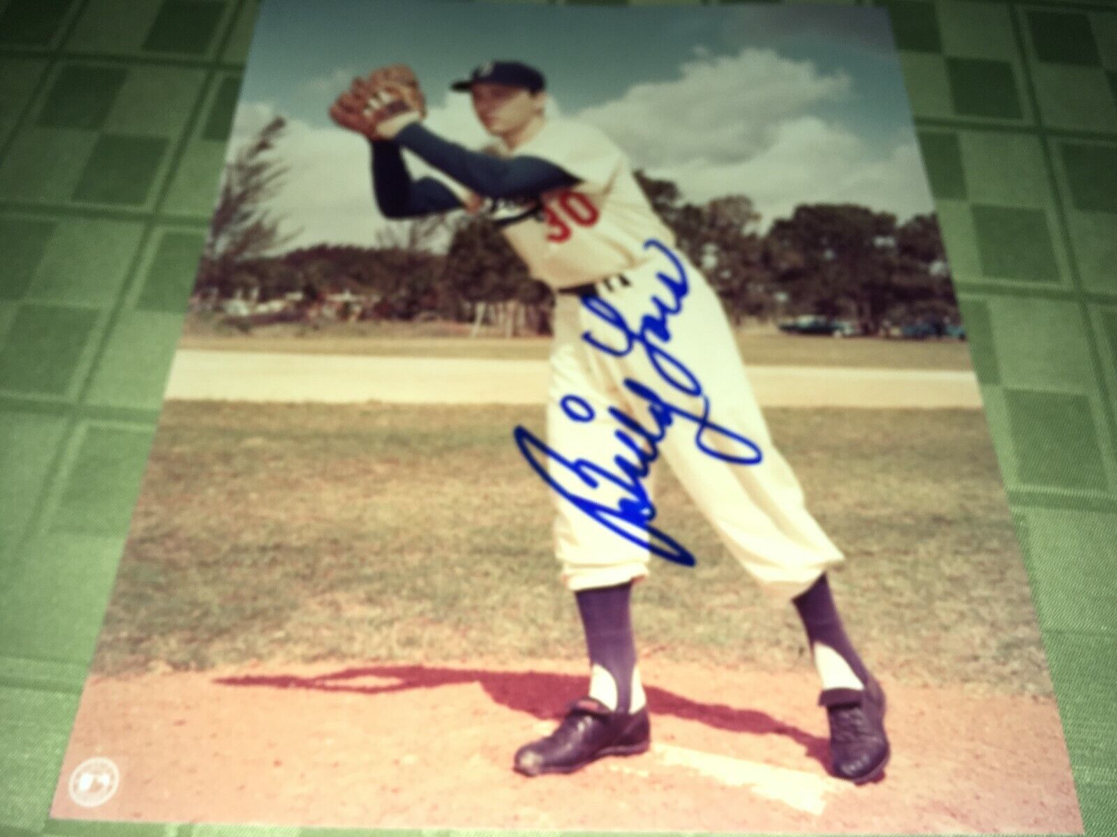 Billy Loes Brooklyn Dodgers Signed 8 x 10