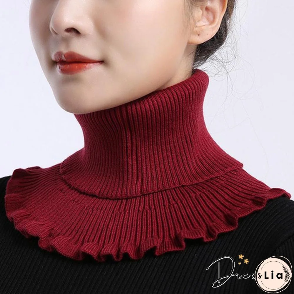 New Girl Ladies Women Fashion Knitted Detachable Fake Collar Scarf For Shirt Fake Collars