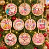 10pcs/set DIY Diamond Special Shape Pearl Art Hanging Wooden Christmas Tree Ornament Kit