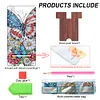 2er-Pack Acryl US-Flagge Schmetterling Schädel Telefonständer & Spiegel - 5d DIY Handwerk Modeaccessoires