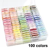 Multi-Color Embroidery Yarn with Transparent Storage Box Cross Stitch Supplies Sewing Embroidery Thread Set for Halloween Christmas Mothers Day (100)