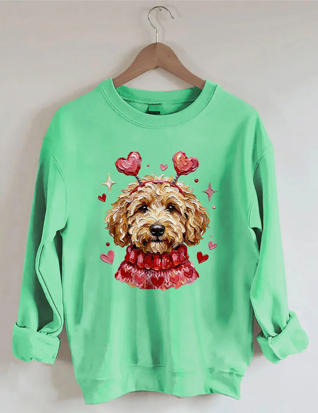 Goldendoodle Dog Valentines Sweatshirt