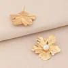 Statement Exaggerated Gold Flower Earrings
