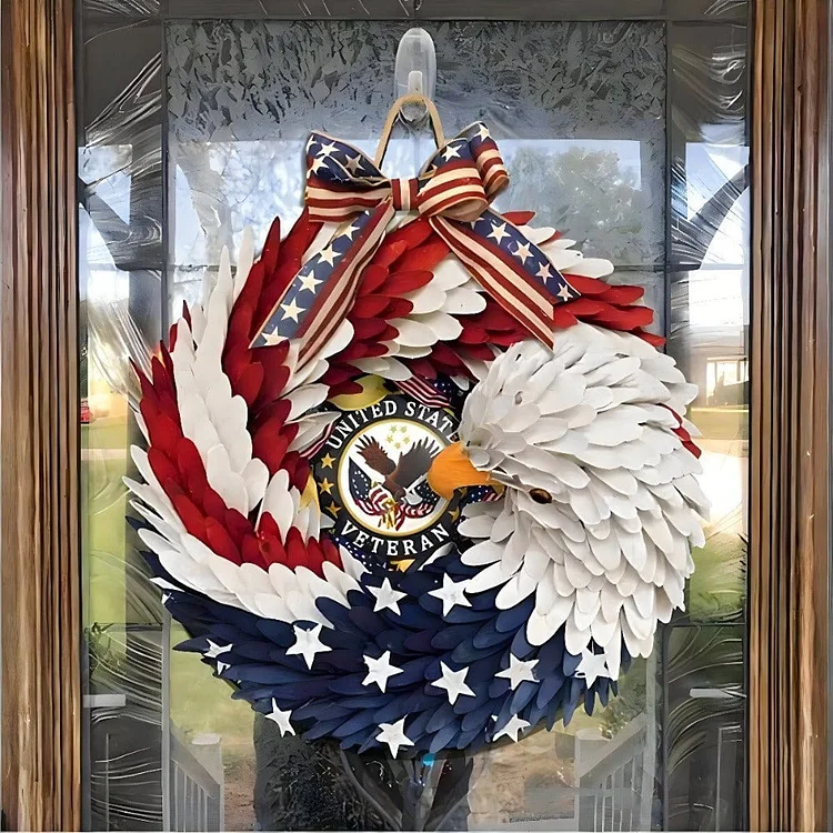 🔥Early Bird Special🔥American Eagle Wreath,4TH OF JULY