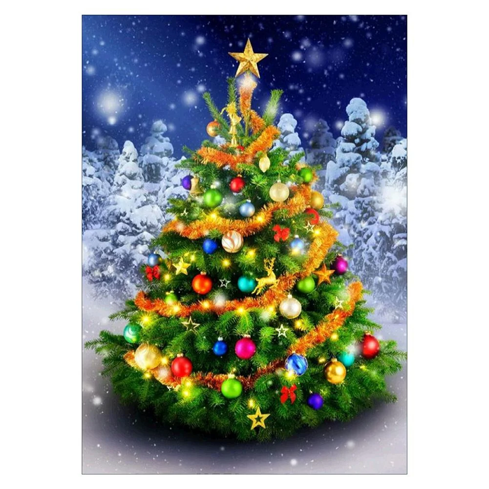 Full Round Diamond Painting - Christmas Tree(30*40cm)