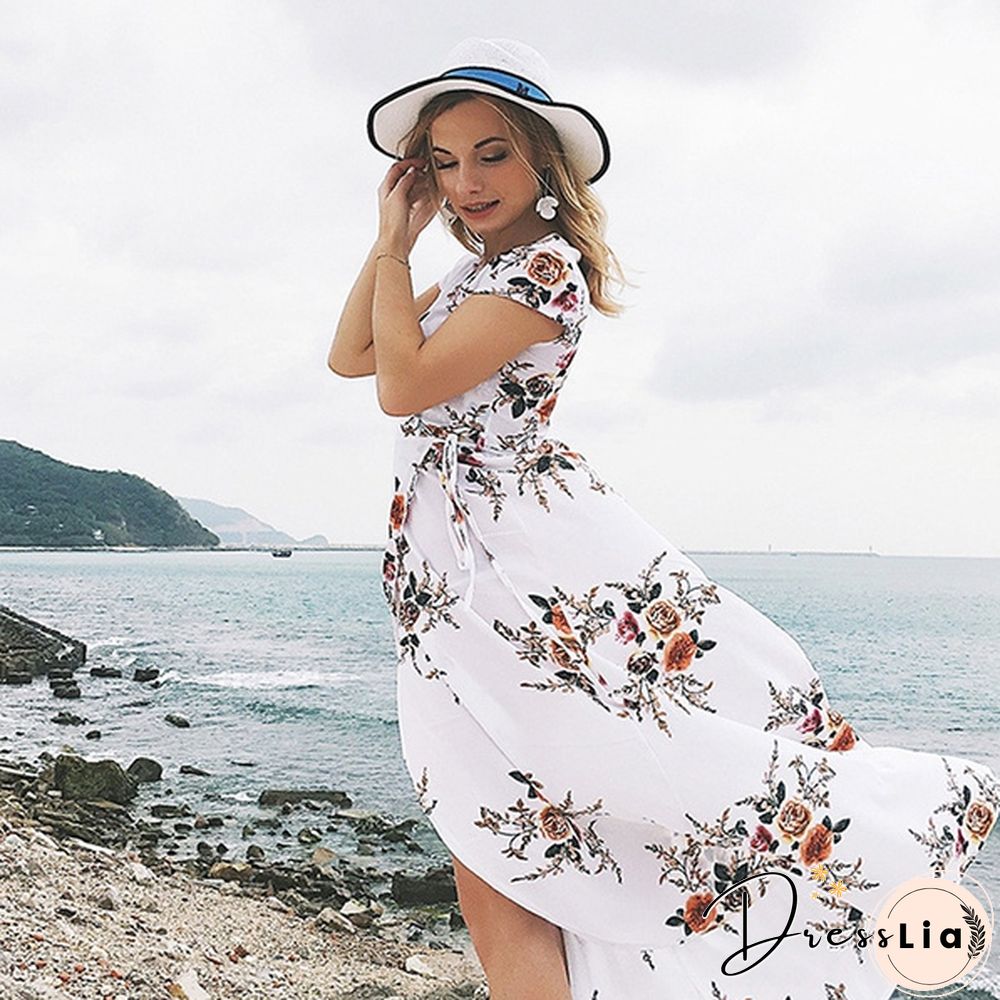 GT Sexy Women Summer Fashion Boho Maxi Dress Split Ends Elegant Evening Party Long Dress Beach Dress