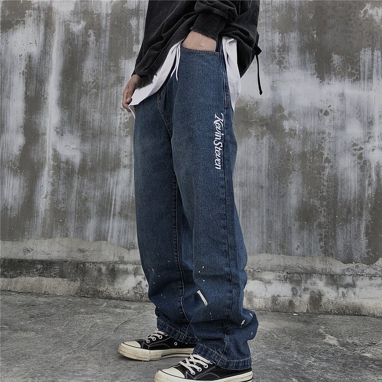 Jeans Men's Trousers Large Size Retro Sports Trousers Loose Straight Men's Men's Jeans