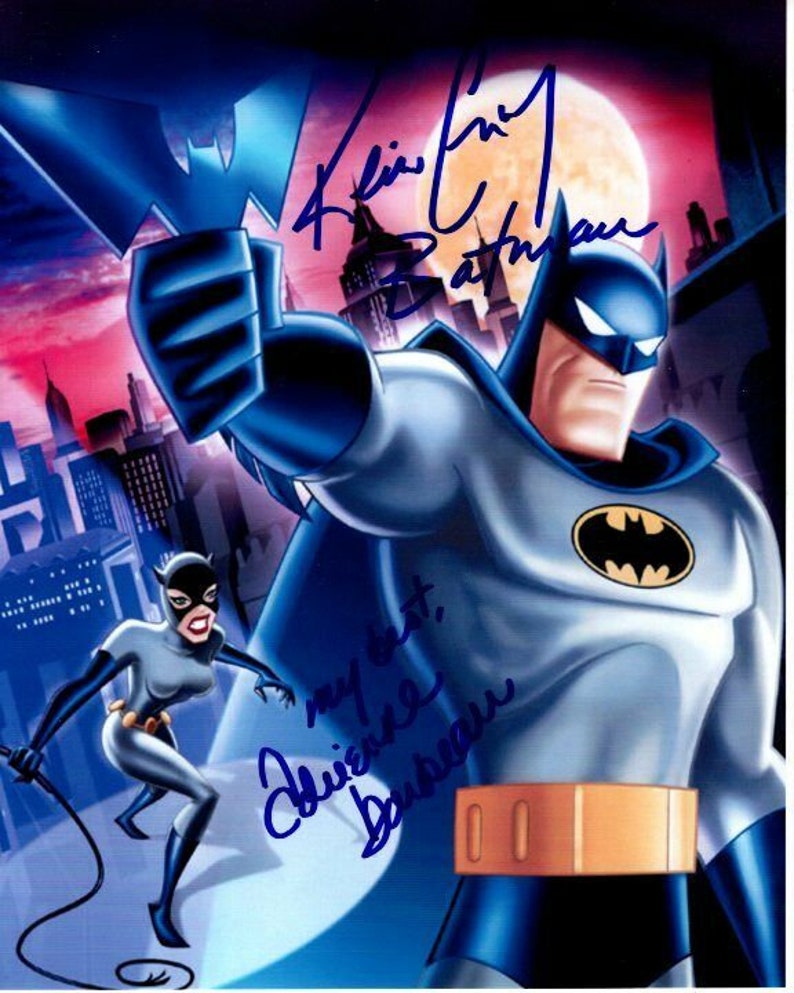 Kevin conroy and adrienne barbeau signed autographed 8x10 batman Photo Poster painting