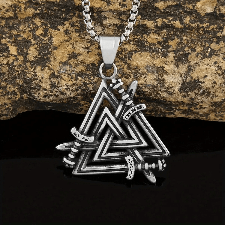 Coutureaura Valknut With Sword Necklace