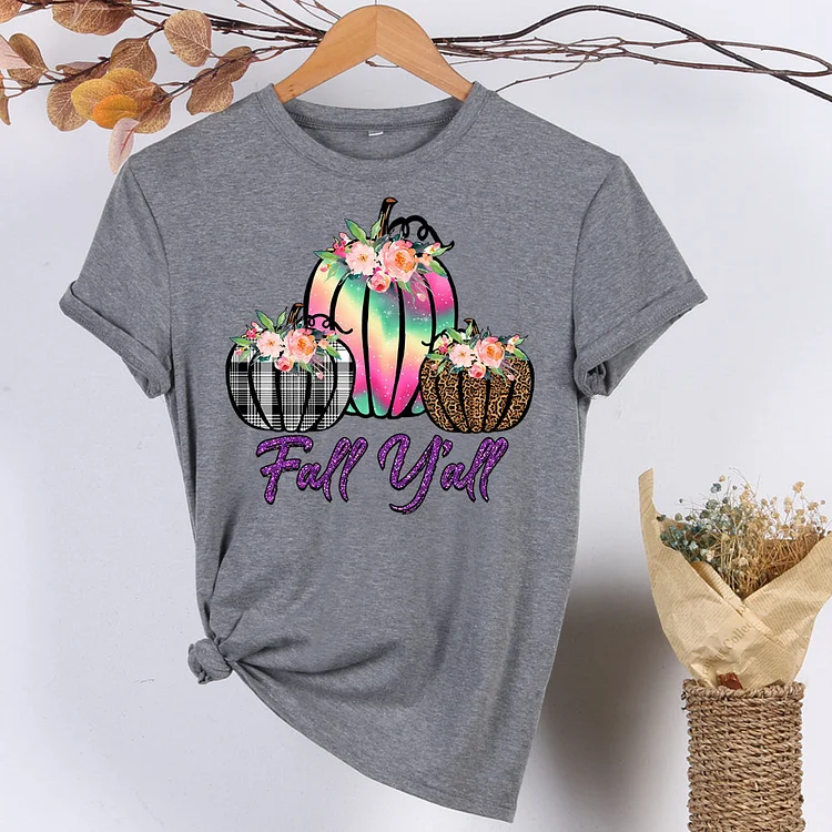 Fall Y'all Colored pumpkin T-Shirt-597959