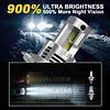 KIMLATAR H4 LED Bulbs Super Bright Upgraded 50000LM 900% Brightness Xenon White H4 9003 Fog Bulbs Pack of 2
