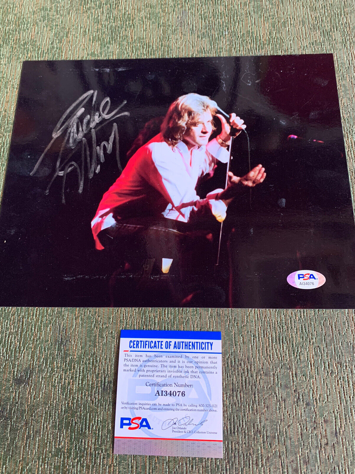 Eddie Money Signed 8x10 Auto Photo Poster painting Vintage Psa Coa