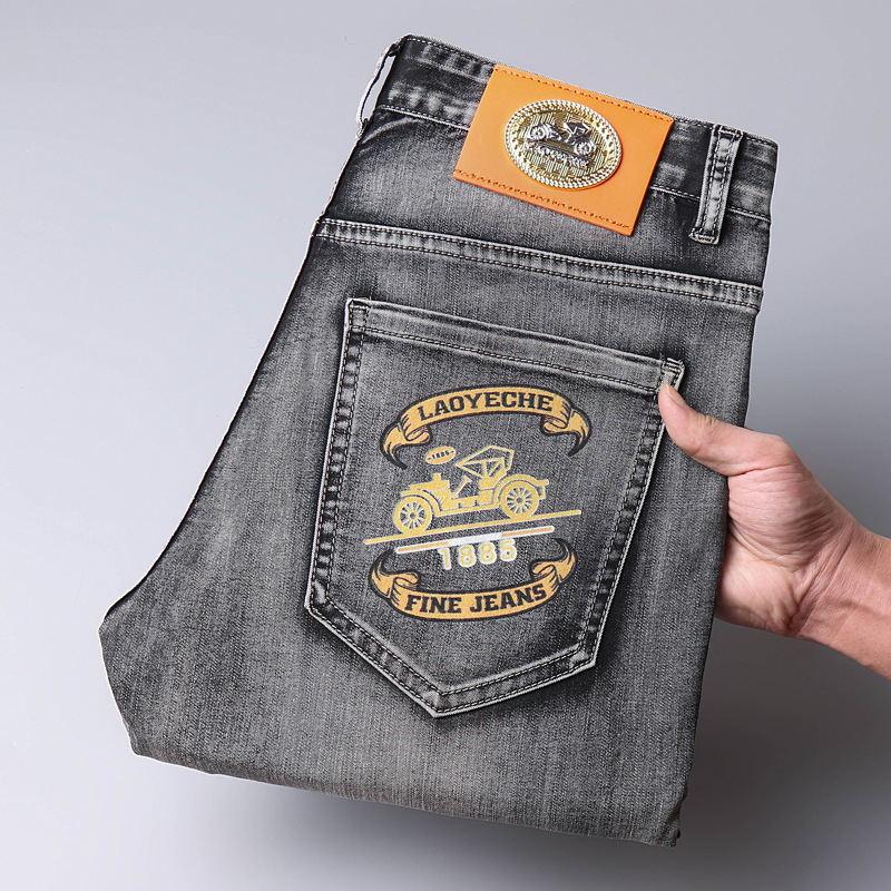 Smart Casual Trousers – Spring Clothing Men's Denim Pants Business Casual Male Straight Stretch Cowboys Trousers Pantalones Autumn Slim Fit Cotton Jeans | Damokan