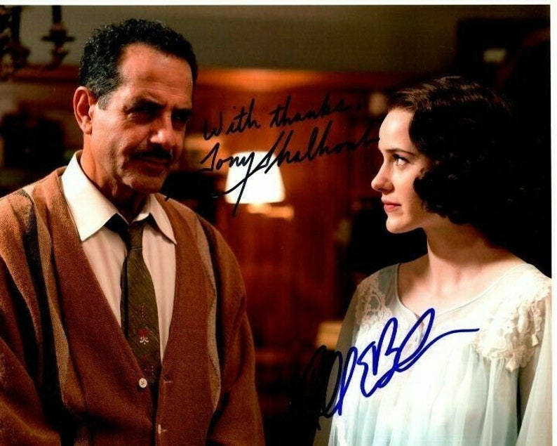 Rachel brosnahan & tony shalhoub signed the marvelous mrs. maisel Photo Poster painting