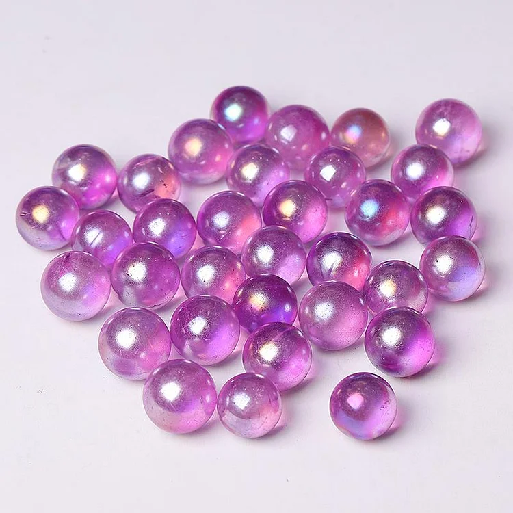 0.5-0.7'' High Quality Purple Aura Crystal Spheres Crystal Balls for Healing