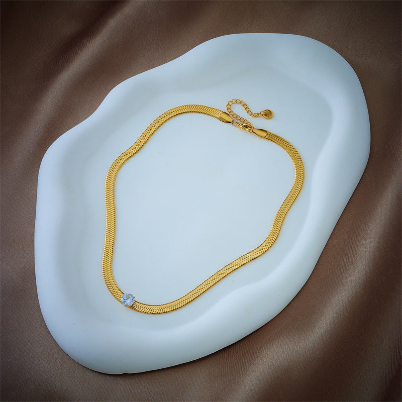 Chain Geometric Titanium Steel Electroplating Necklaces